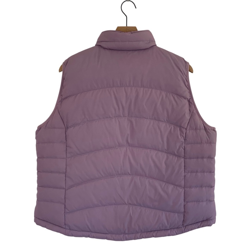 L.L. Bean Lilac & Purple Reversible Goose Down Puffer Vest - Picture 2 of 8